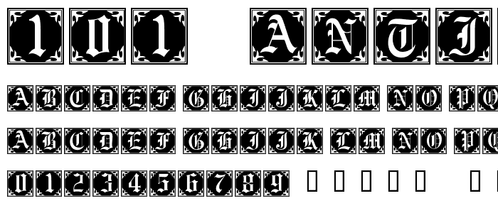 101! Antique Alpha font